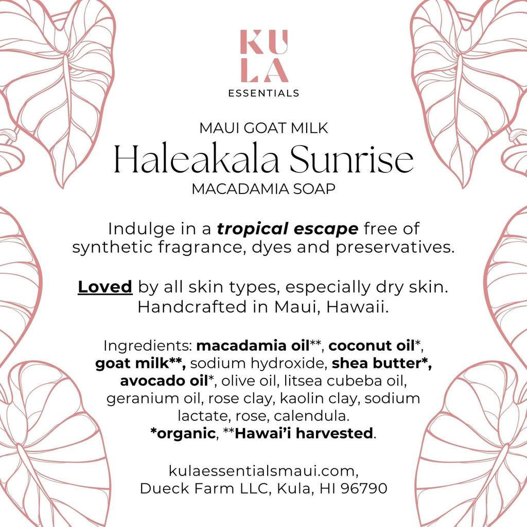 Maui Goat Milk Macadamia Soap - Haleakala Sunrise - Salt & Loom