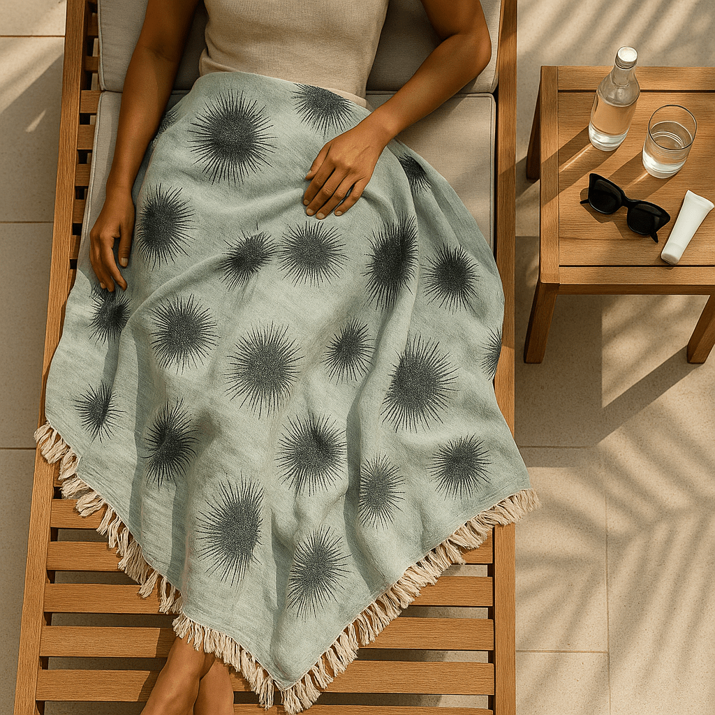 Sea Urchin Turkish Fouta – Sea Green - Salt & Loom